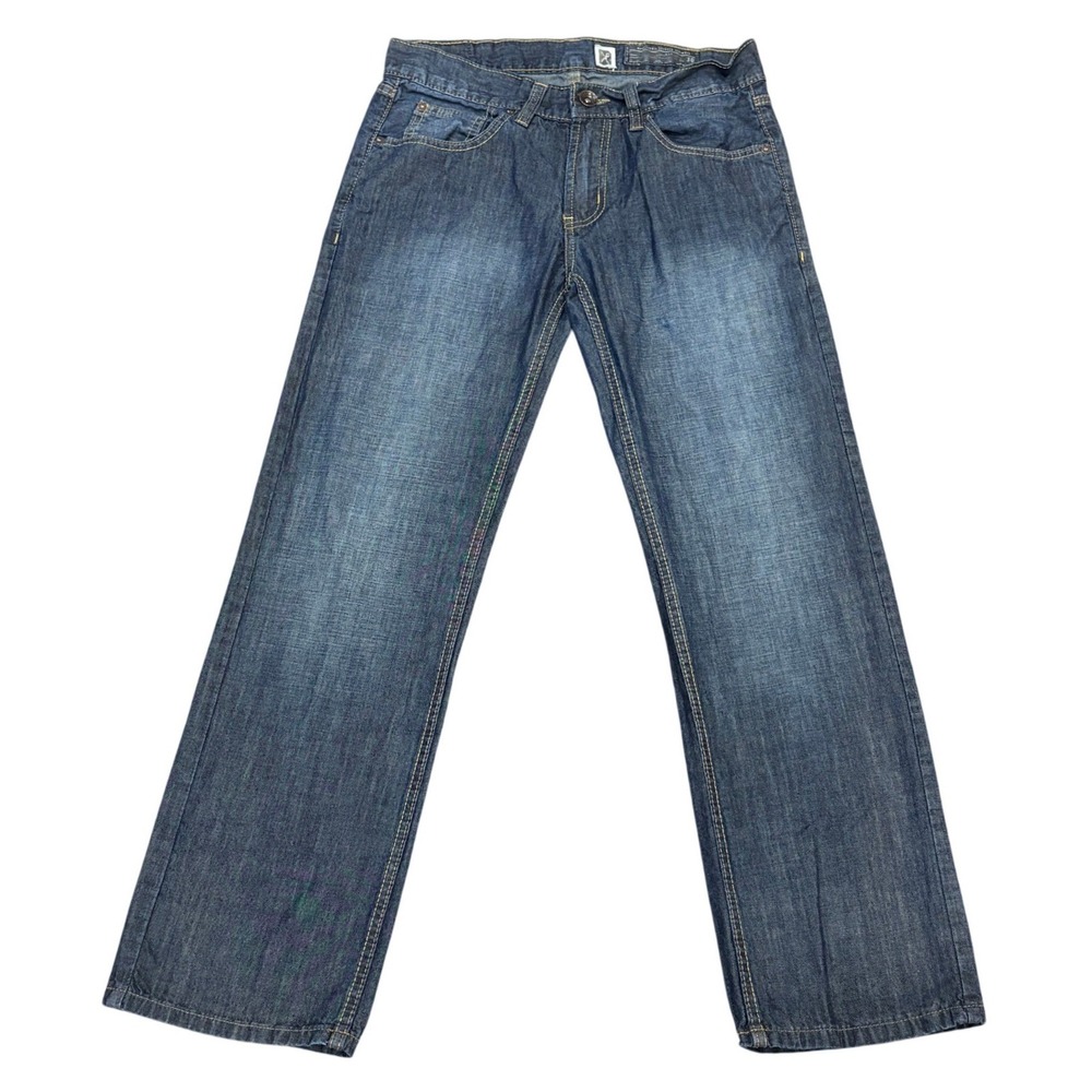 Marc Ecko Cut & Sew Jeans Mens 30 Blue Relaxed Straight‎ Leg Dark Wash Denim